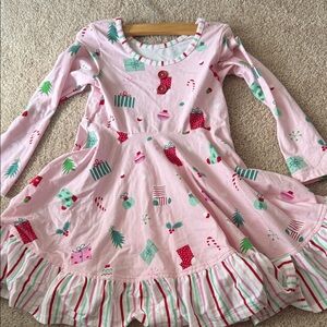 Eleanor Rose Festive Pink Long Sleeve Dress